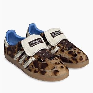 Adidas X Wales Bonner Calf Hair Leopard Print Sneakers